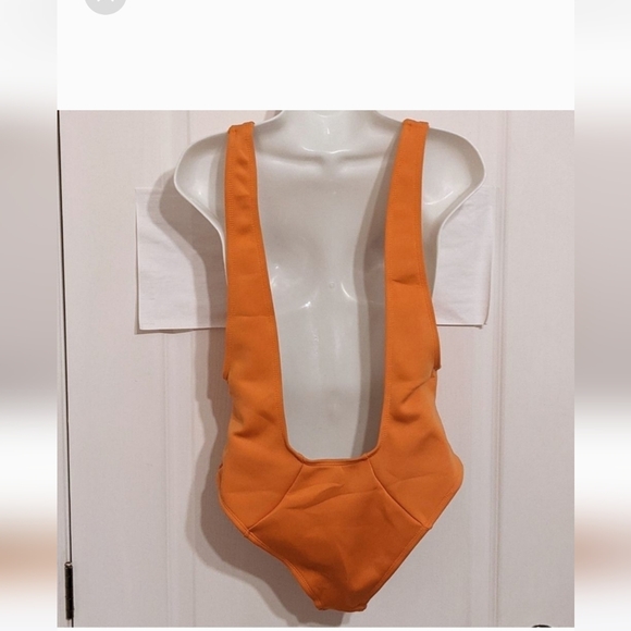 Nwt DIPPIN' DAISY'S scuba open back one piece swimwear orange size L - Picture 6 of 6